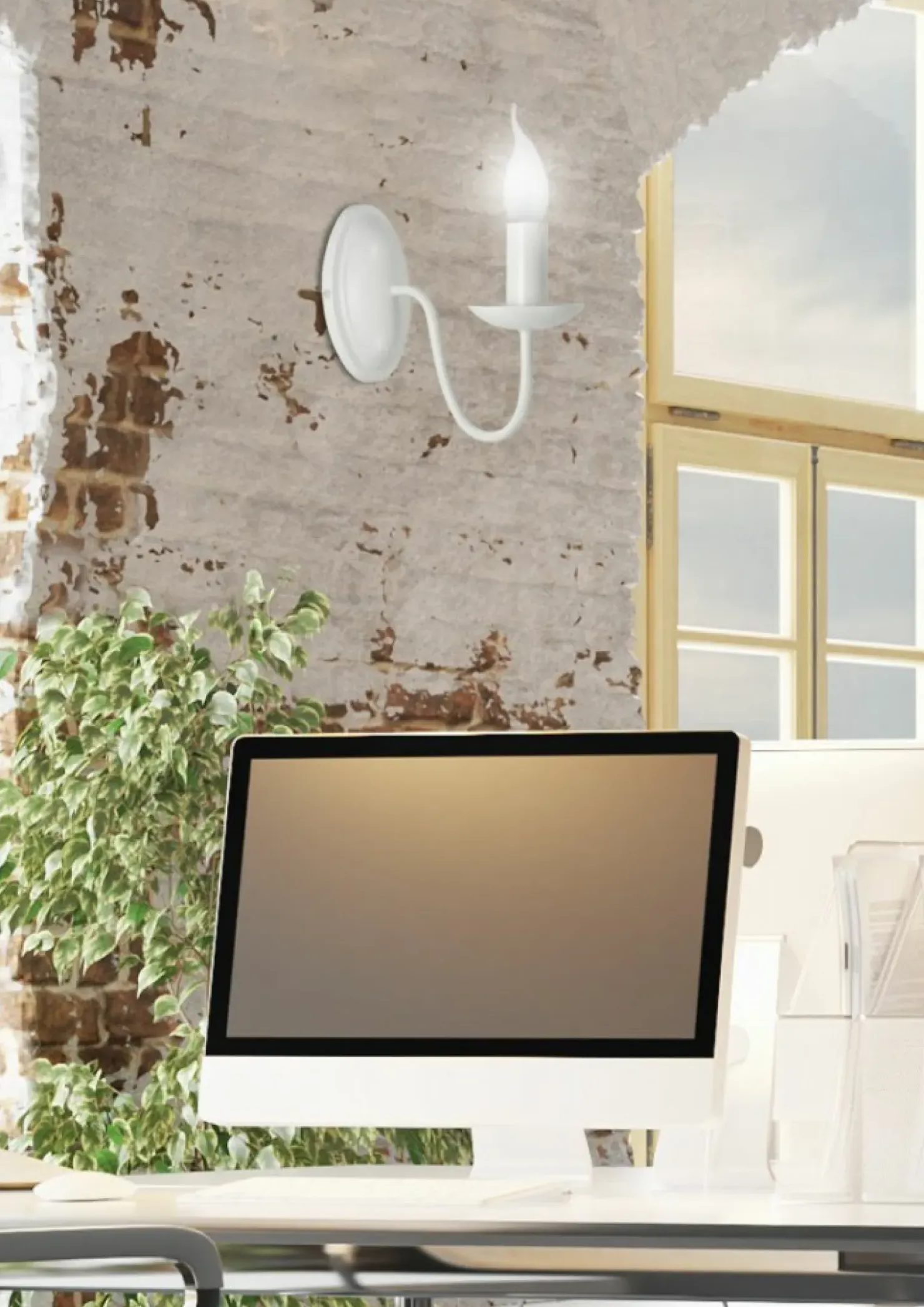 Minimalistyczna, kremowa lampa ścienna 21-96480 BELLAGIO | Kaja*Sklep Kaja Flash Sale