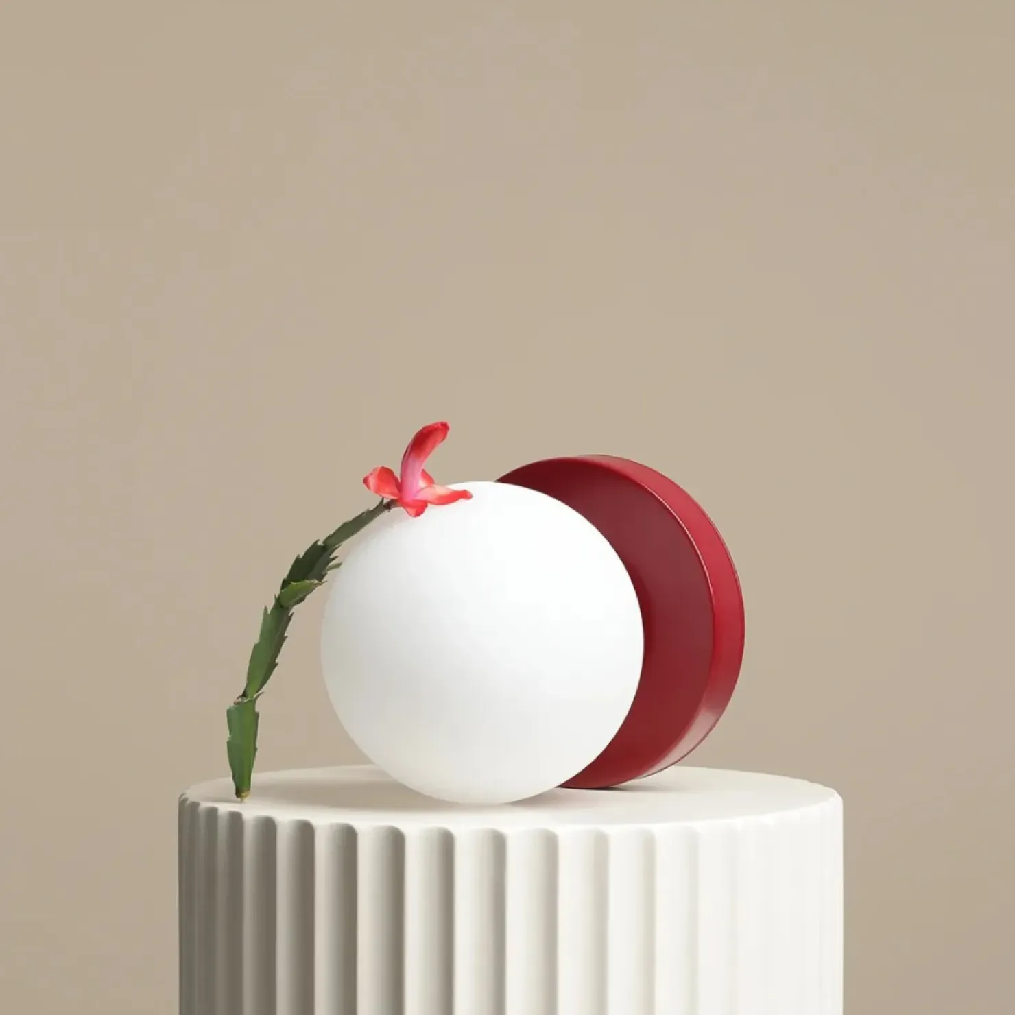 Minimalistyczna, kulista lampka stołowa 1076B15_S z serii BALL | Kaja*Sklep Kaja New