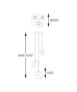 New Sklep Kaja Minimalistyczna lampa LED do salonu P0428-03L-F4AC ENCELADUS | Kaja
