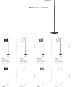 Minimalistyczna lampa podłogowa do sypialni 570/3 TRAPO | Kaja*Sklep Kaja Clearance