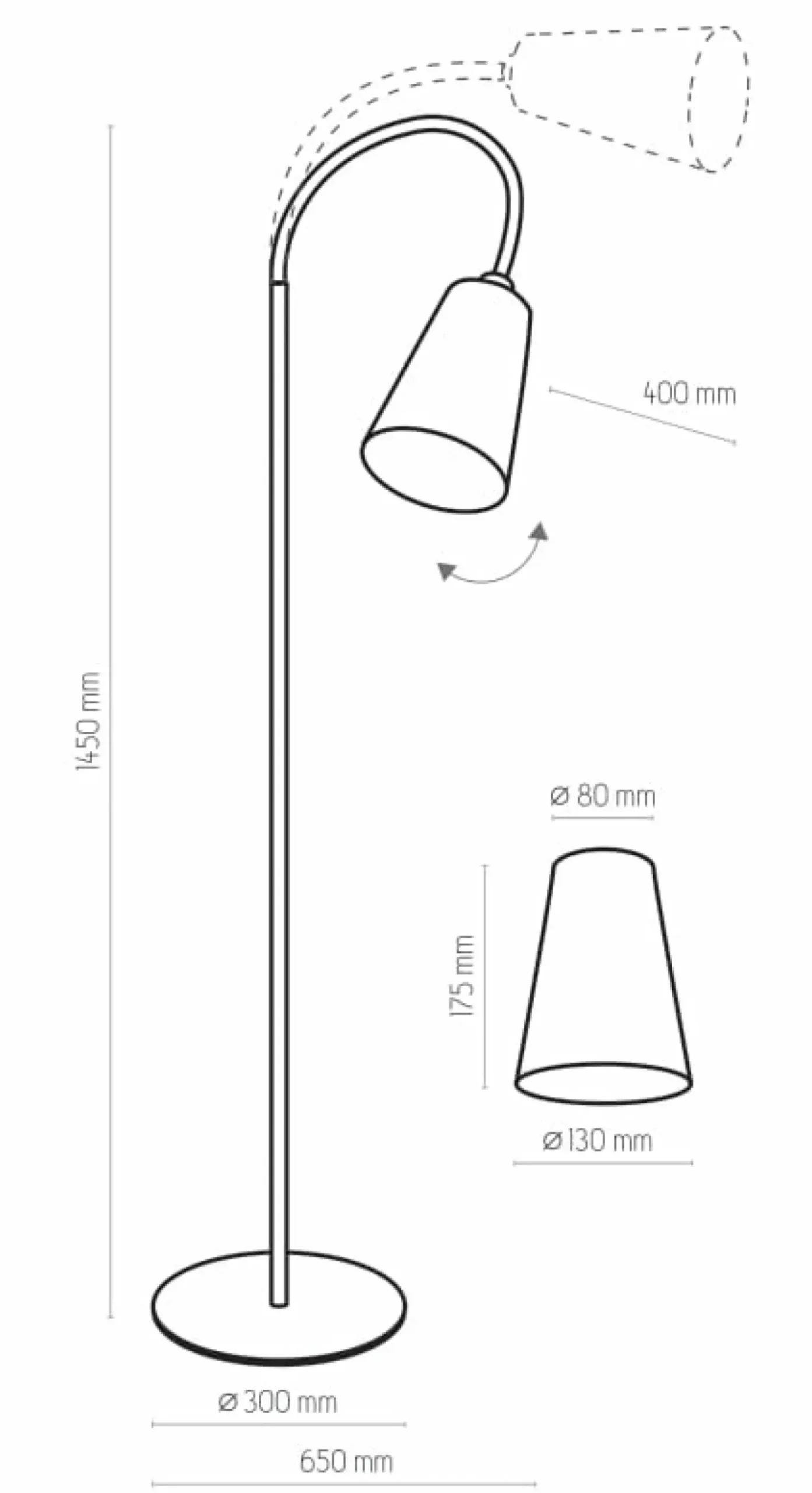 Minimalistyczna lampa podłogowa TK 1099 WIRE GOLD | Kaja Oświetlenie*Sklep Kaja Hot