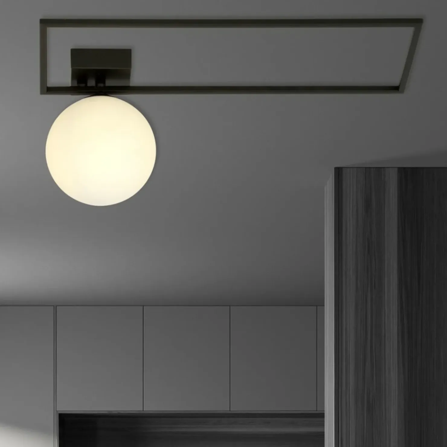 Minimalistyczna lampa sufitowa z białą kulą 1130/1A IMAGO | Kaja*Sklep Kaja Flash Sale