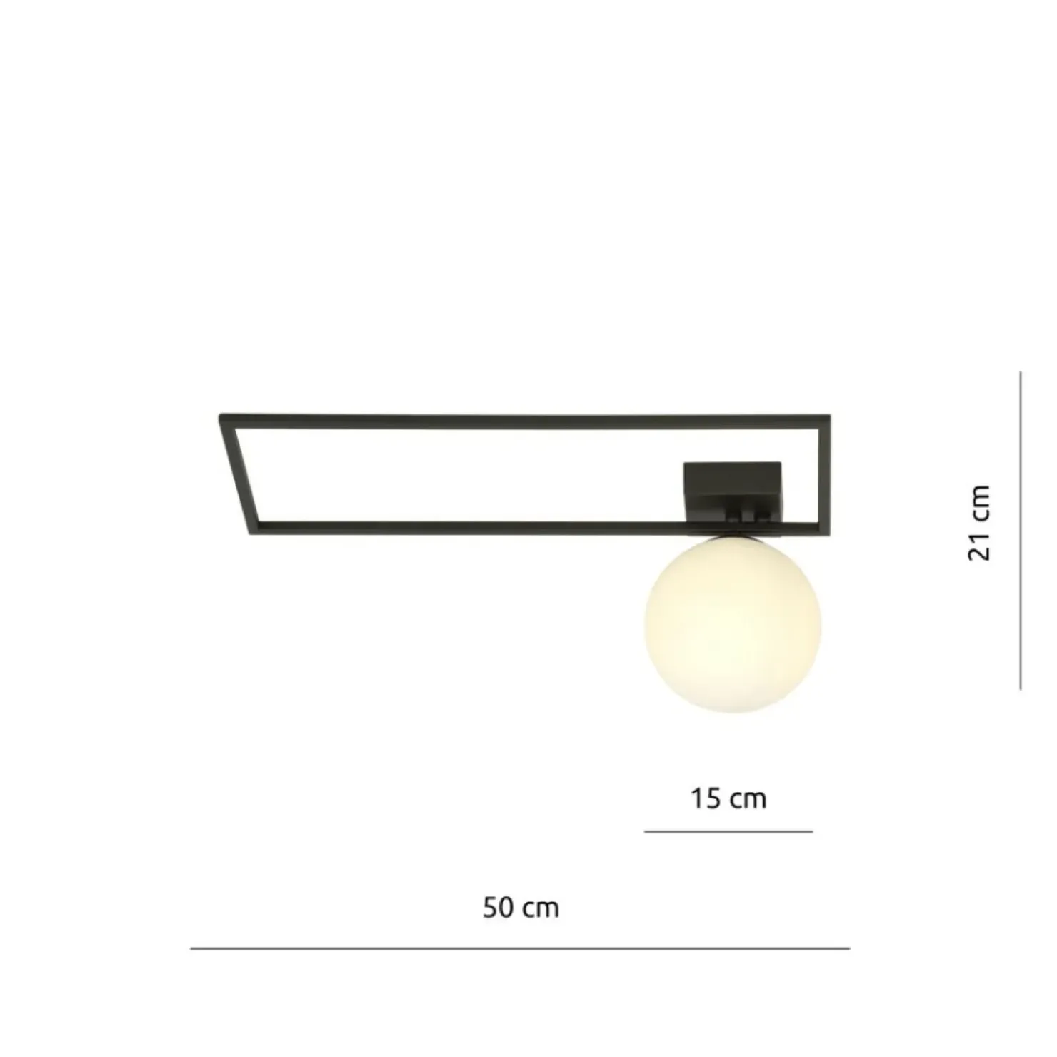 Minimalistyczna lampa sufitowa z białą kulą 1130/1A IMAGO | Kaja*Sklep Kaja Flash Sale