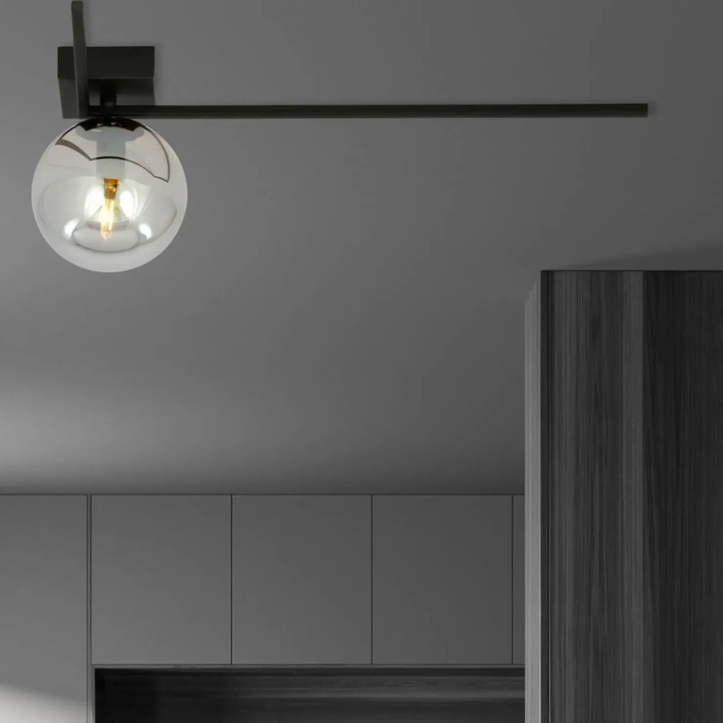 Minimalistyczna lampa sufitowa, ciemna kula 1131/1F IMAGO | Kaja*Sklep Kaja Flash Sale