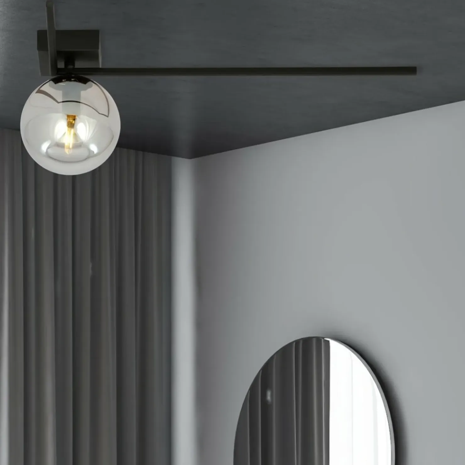 Minimalistyczna lampa sufitowa, ciemna kula 1131/1F IMAGO | Kaja*Sklep Kaja Flash Sale