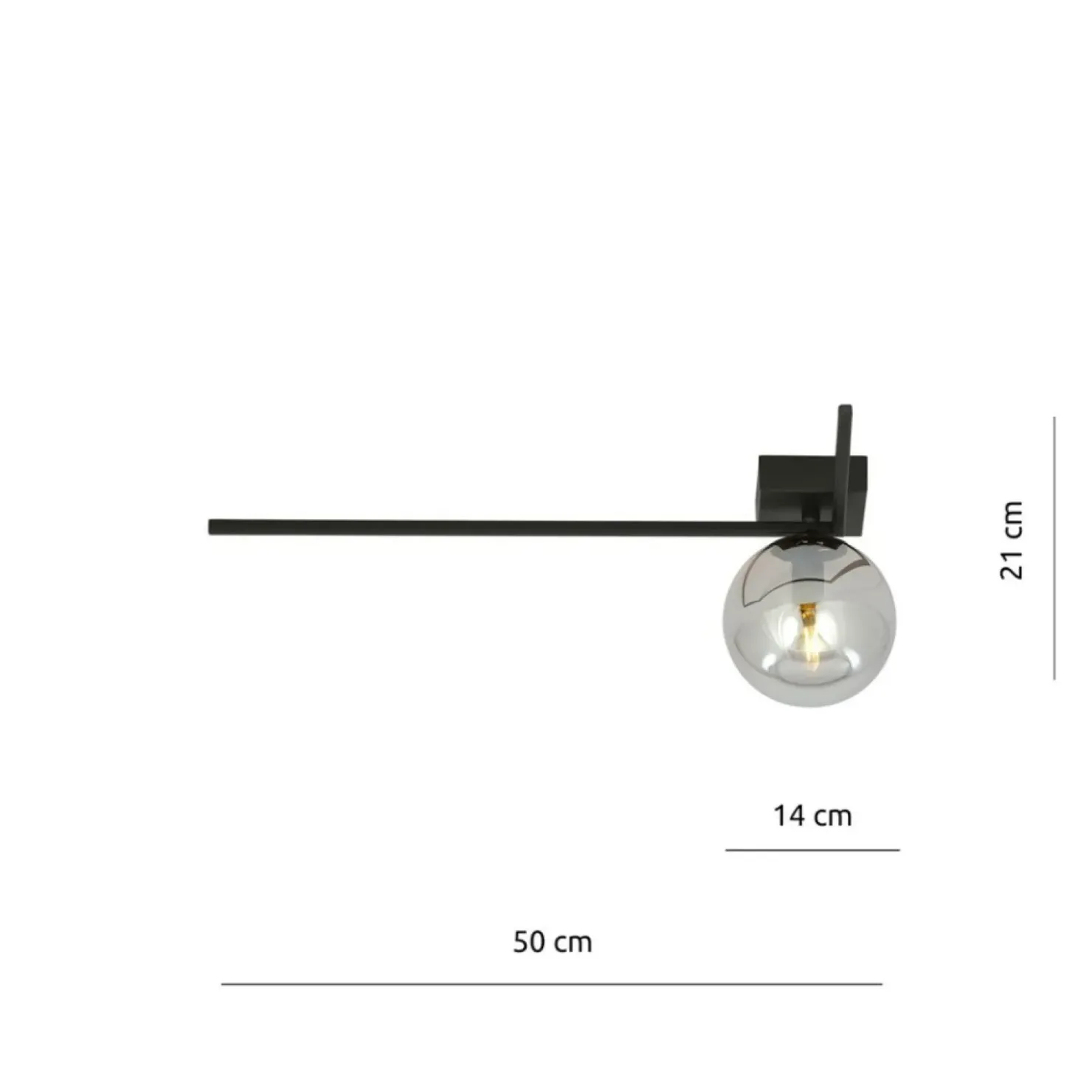 Minimalistyczna lampa sufitowa, ciemna kula 1131/1F IMAGO | Kaja*Sklep Kaja Flash Sale