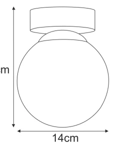 Minimalistyczna lampa sufitowa z kloszem K-5366 z serii PIRO*Sklep Kaja Hot