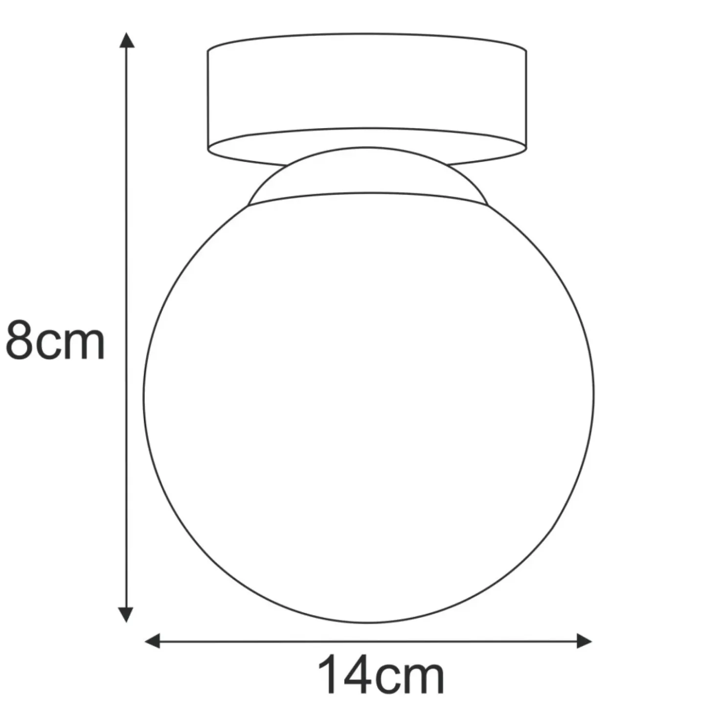 Minimalistyczna lampa sufitowa z kloszem K-5366 z serii PIRO*Sklep Kaja Hot