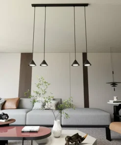 Store Sklep Kaja Minimalistyczna lampa wisząca do salonu 1330/4 ELIT | Kaja Oświetlenie
