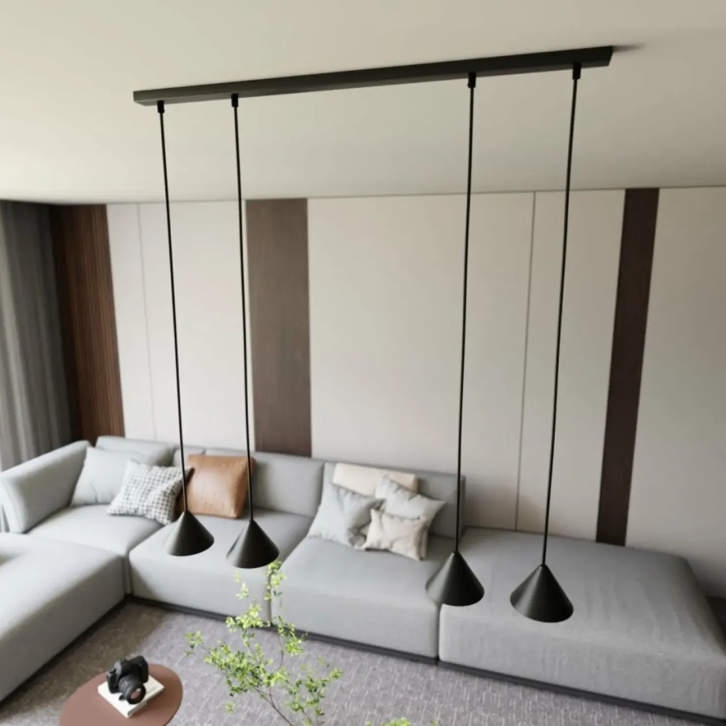 Store Sklep Kaja Minimalistyczna lampa wisząca do salonu 1330/4 ELIT | Kaja Oświetlenie