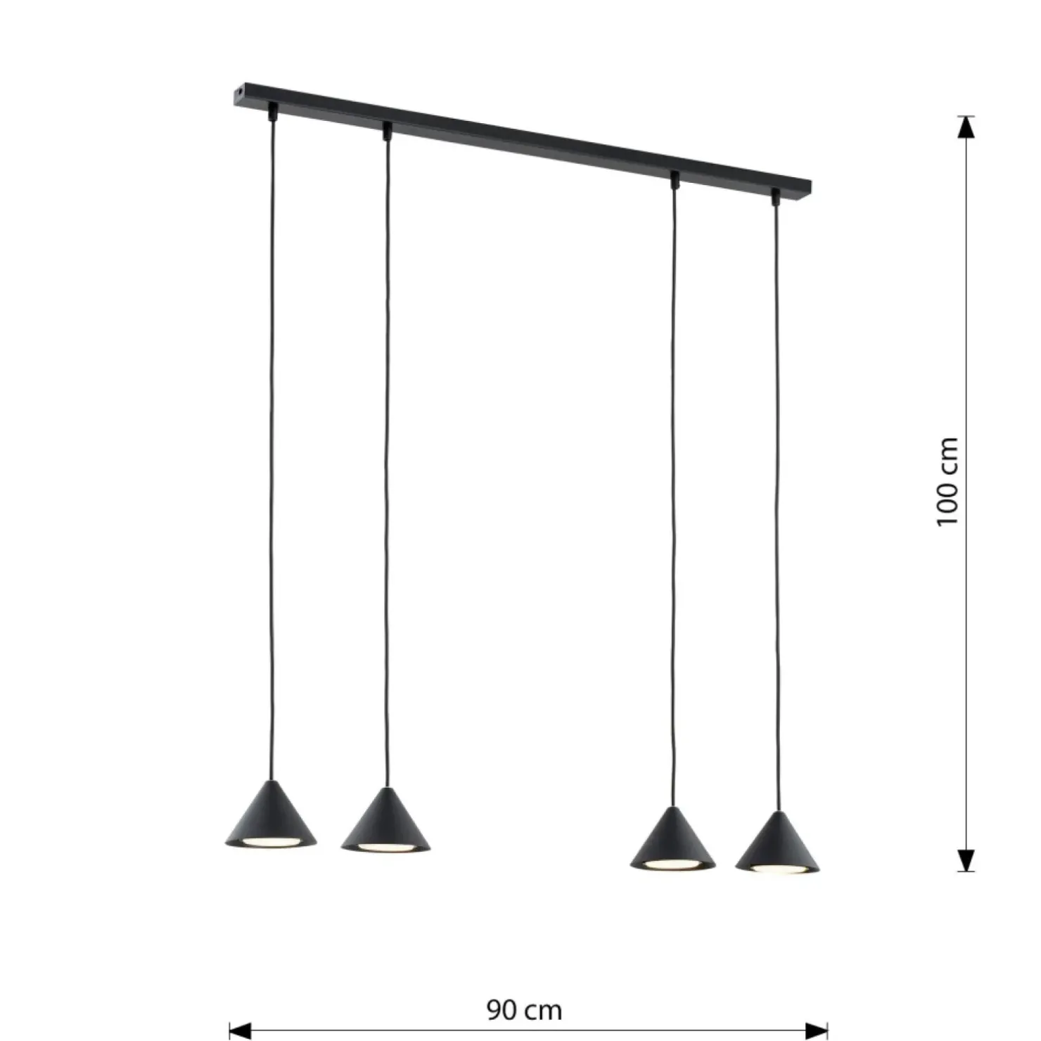 Store Sklep Kaja Minimalistyczna lampa wisząca do salonu 1330/4 ELIT | Kaja Oświetlenie