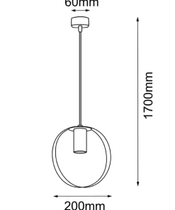 Cheap Sklep Kaja Minimalistyczna lampa wisząca GU10 ⌀20cm ANT 5041 ORTIGA | Kaja