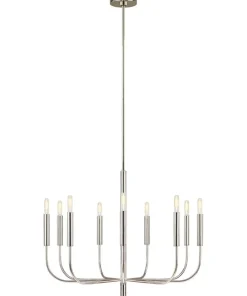 Minimalistyczna lampa wisząca nikiel FE-BRIANNA9-PN z serii BRIANNA*Sklep Kaja Clearance