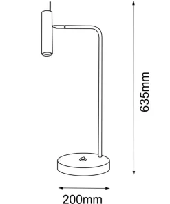 Minimalistyczna lampka biurkowa z tubą ANT 8909 AMOS | Kaja*Sklep Kaja Online