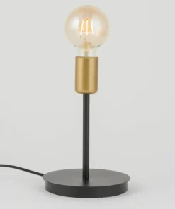 Minimalistyczna lampka stołowa ze złotą oprawką SIG 50316 z serii GINO*Sklep Kaja Sale