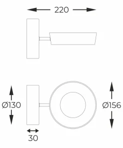 Minimalistyczna, ledowa lampa ścienna MB7170-1-3BGT LARA | Kaja*Sklep Kaja Outlet