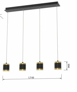 New Sklep Kaja Minimalistyczna, ledowa lampa wisząca WF 7003-404 TOULOUSE | Kaja