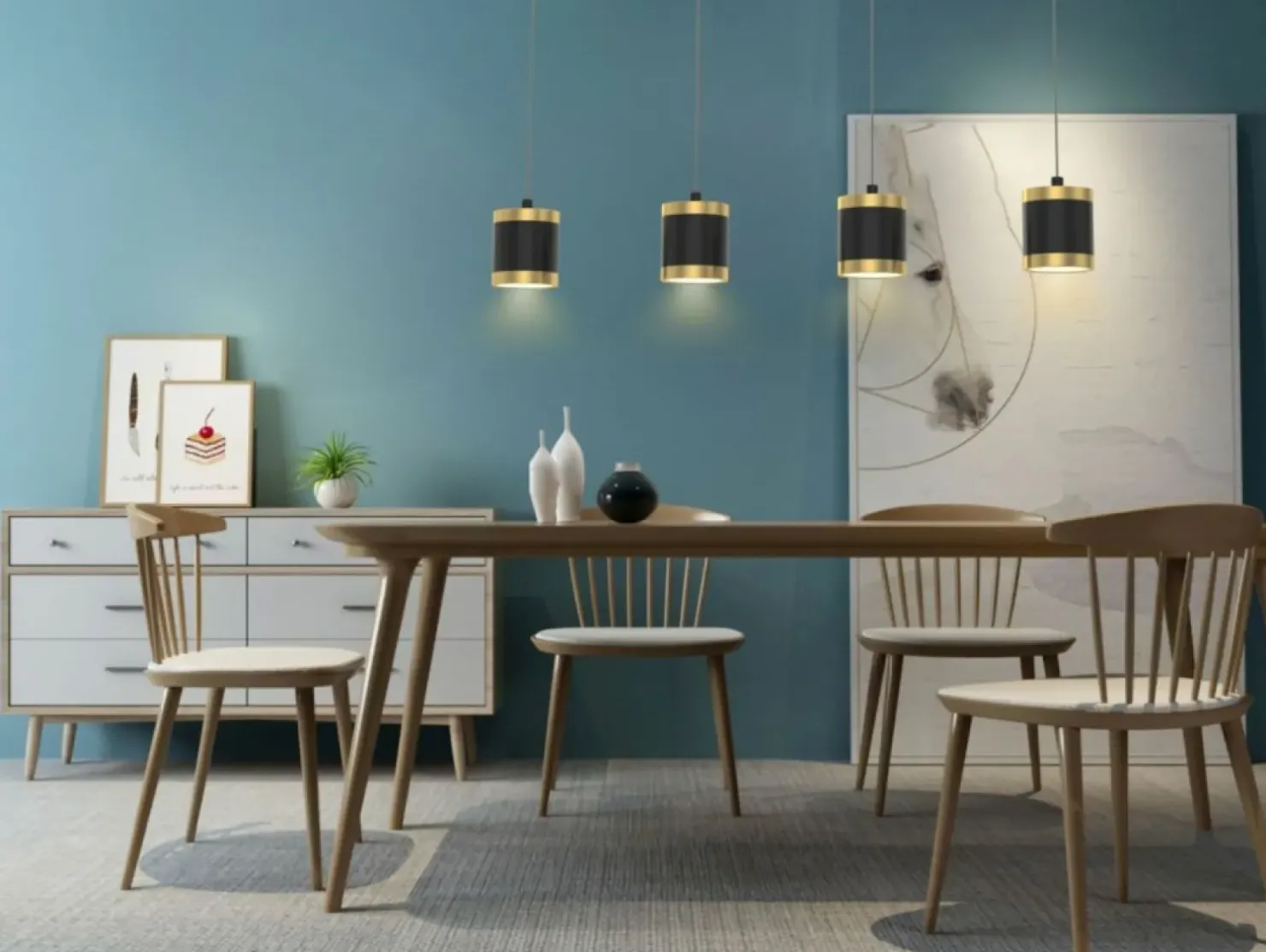 New Sklep Kaja Minimalistyczna, ledowa lampa wisząca WF 7003-404 TOULOUSE | Kaja