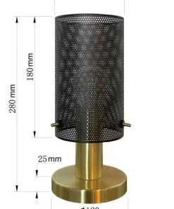 Minimalistyczna, metalowa lampka stołowa LP-945/1T BK TIRANA | Kaja*Sklep Kaja Store