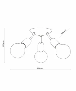 Minimalistyczna, metalowa lampa sufitowa bez kloszy TK 4829 RUBIO*Sklep Kaja Hot
