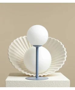 Minimalistyczna, niebieska lampka na szafkę nocną 1080B16 PINNE*Sklep Kaja Shop