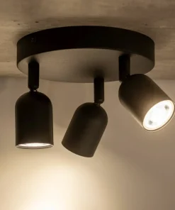 Minimalistyczna, okrągła, czarna lampa z reflektorami TK 4760 TOP*Sklep Kaja Shop