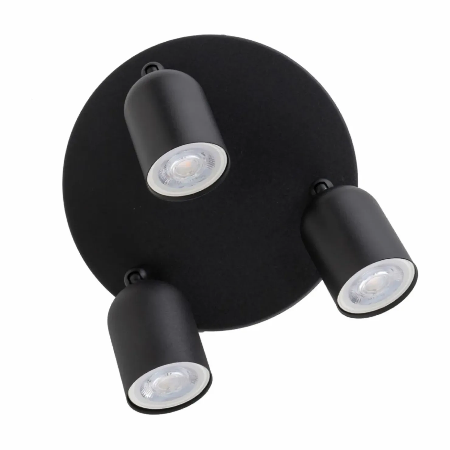 Minimalistyczna, okrągła, czarna lampa z reflektorami TK 4760 TOP*Sklep Kaja Shop