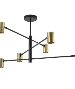 Best Sklep Kaja Minimalistyczna, regulowana lampa do salonu LP-731/6P GD z serii SNOW