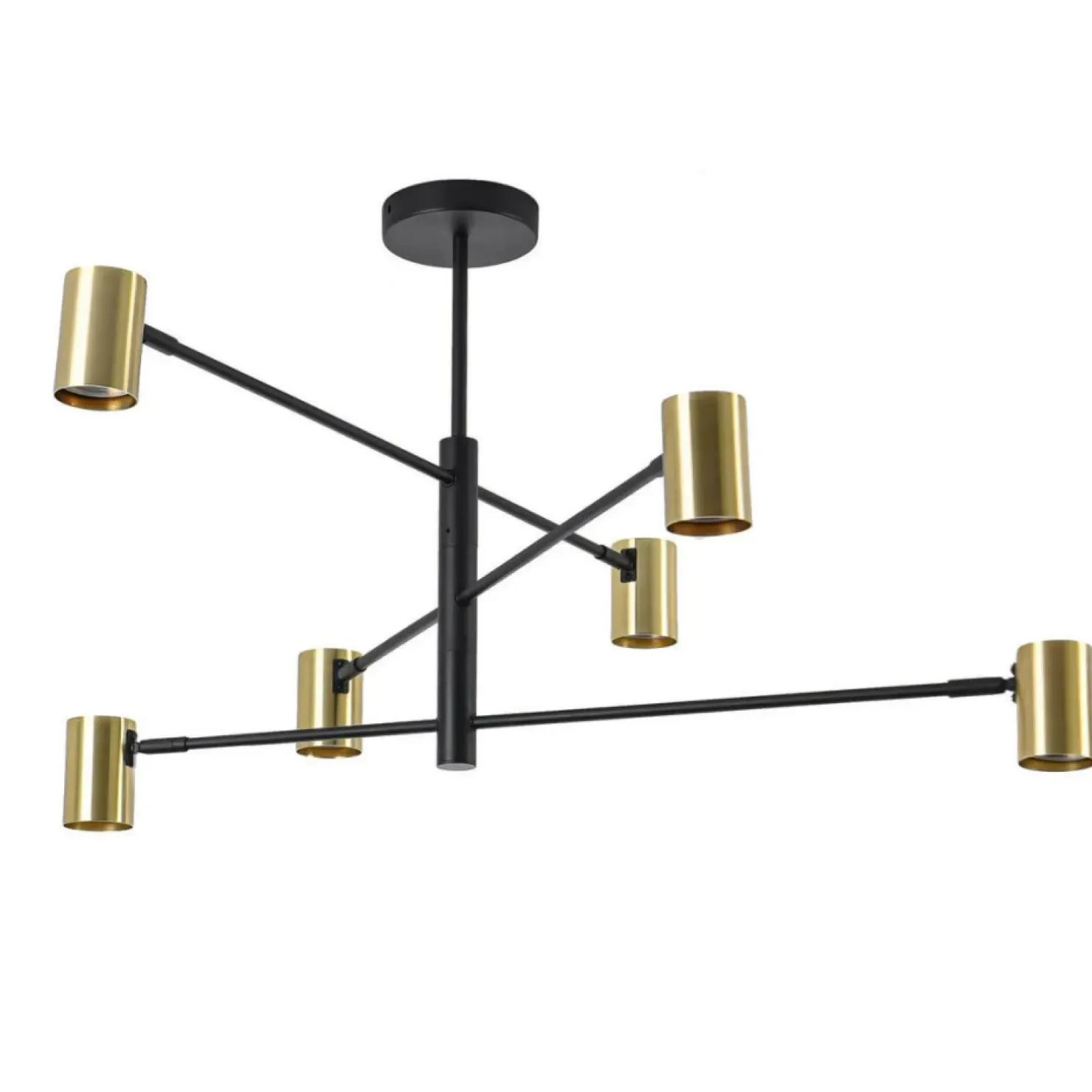 Best Sklep Kaja Minimalistyczna, regulowana lampa do salonu LP-731/6P GD z serii SNOW