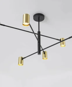 Best Sklep Kaja Minimalistyczna, regulowana lampa do salonu LP-731/6P GD z serii SNOW