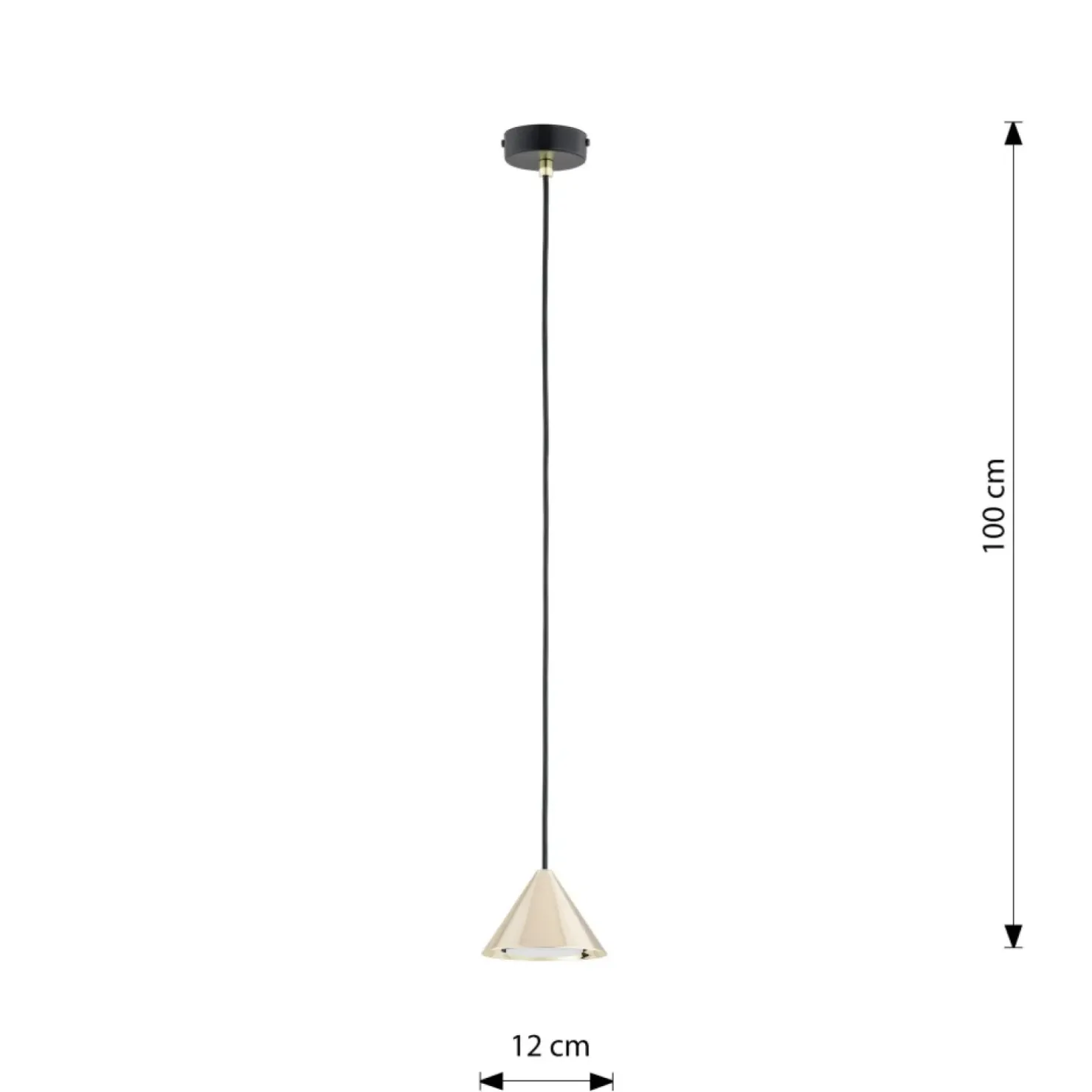 Outlet Sklep Kaja Minimalistyczna, stożkowa lampa wisząca 1329/1 ELIT | Kaja Oświetlenie