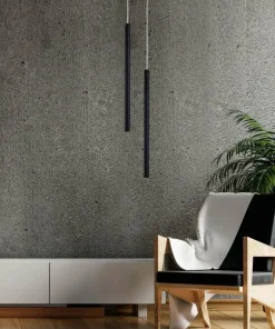 Fashion Sklep Kaja Minimalistyczna tuba z regulowanym zwisem LP-894/1P BK z serii LUNGO