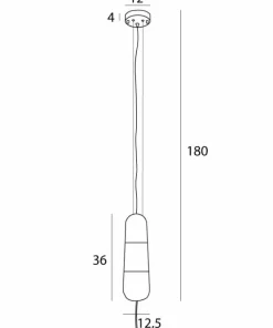 Minimalistyczna, wąska lampa wisząca MX P0589 z serii MAU*Sklep Kaja Best