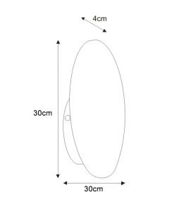 Minimalistyczny, kinkiet o średnicy 30cm K-4636 | Kaja*Sklep Kaja Sale