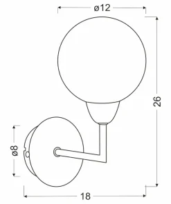 Minimalistyczny kinkiet ścienny z kloszem 21-05434 z serii LOGOS | Kaja Oświetle*Sklep Kaja Outlet