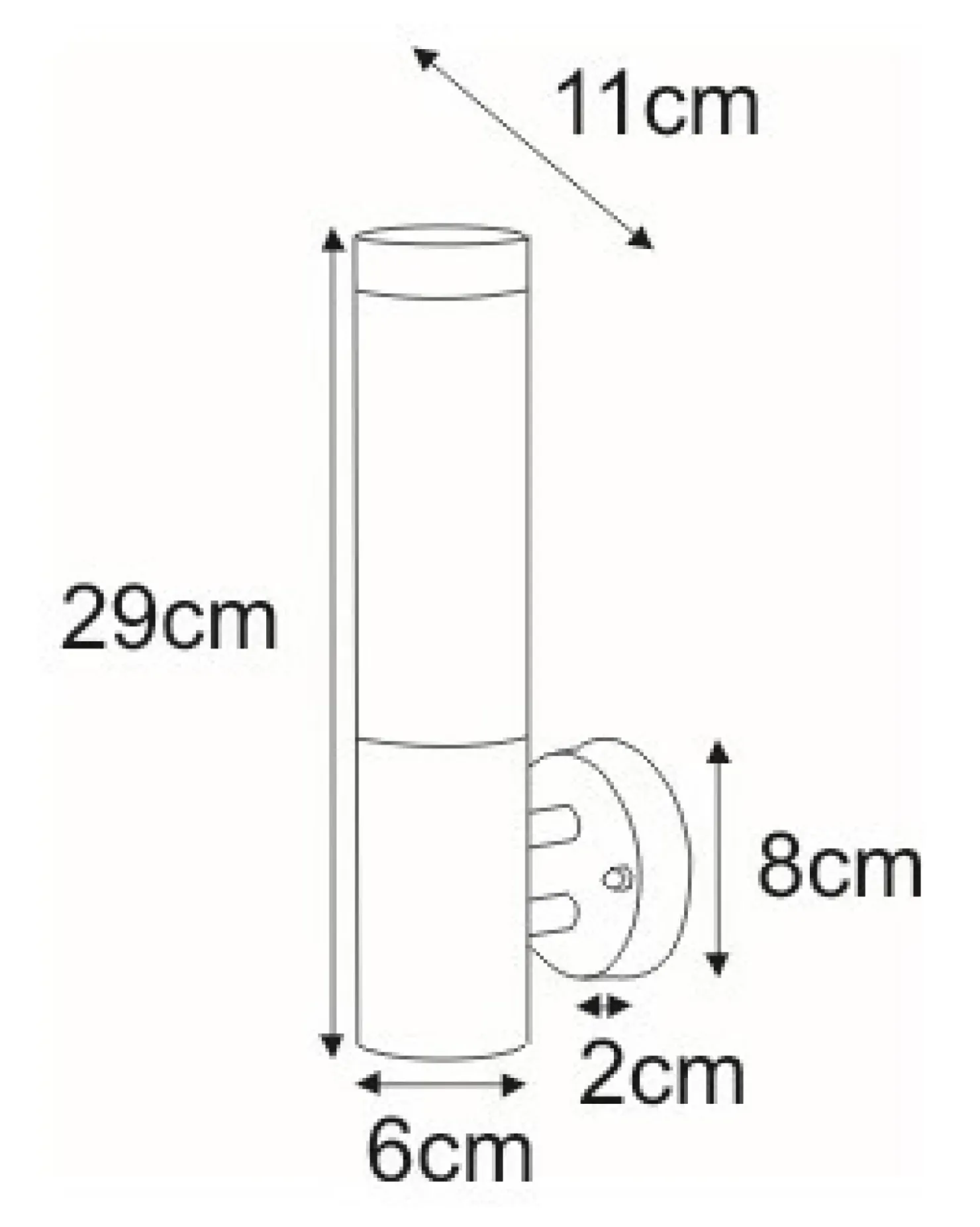 Minimalistyczny kinkiet elewacyjny tuba K-LP231A ANICA | Kaja*Sklep Kaja Hot