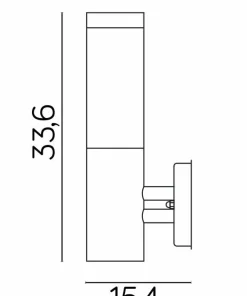 Minimalistyczny kinkiet elewacyjny, IP44 ST 025 BL z serii INOX | Kaja Oświetlen*Sklep Kaja New