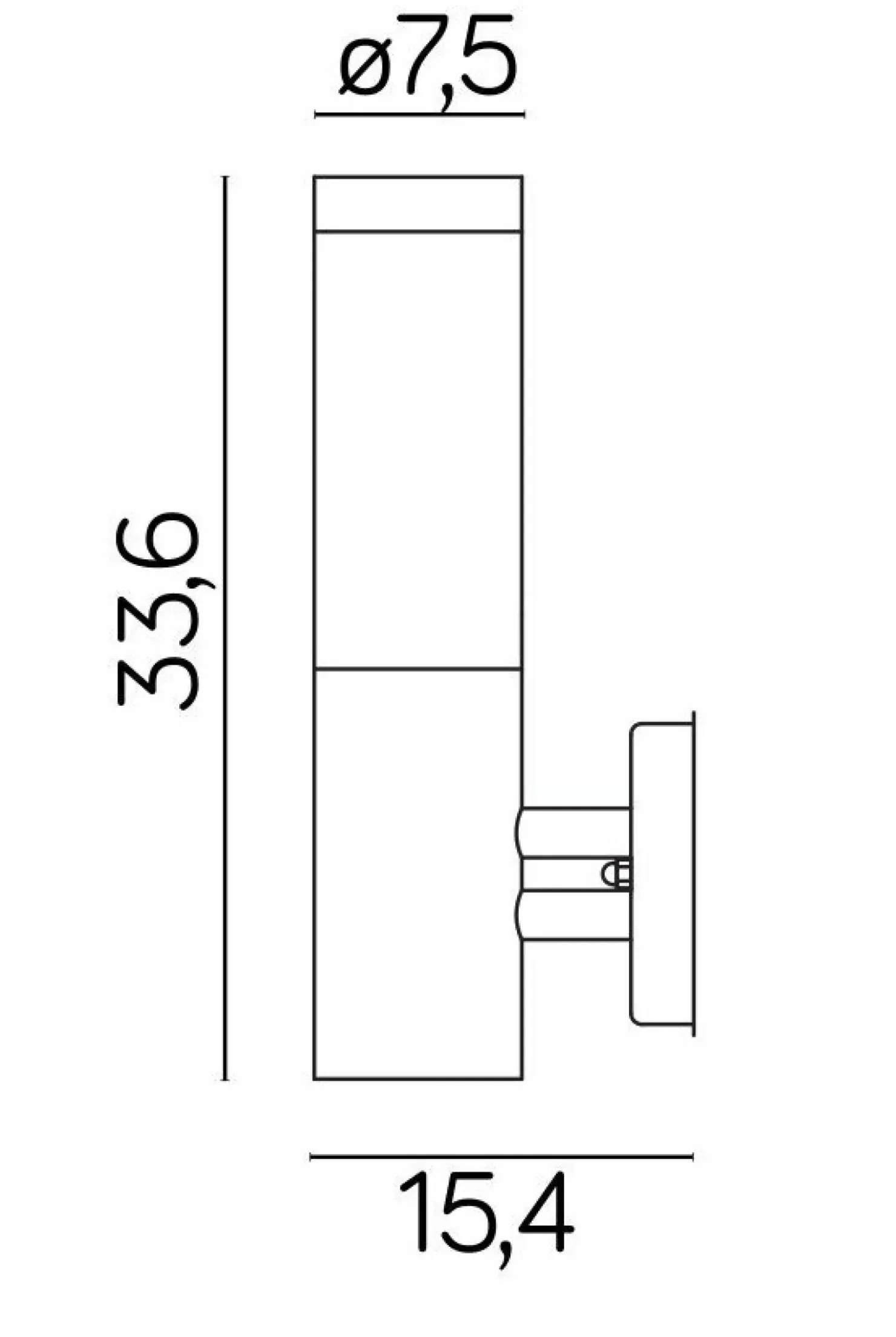 Minimalistyczny kinkiet elewacyjny, IP44 ST 025 BL z serii INOX | Kaja Oświetlen*Sklep Kaja New