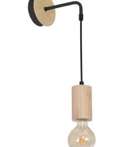 Minimalistyczny kinkiet z drewnianymi elementami MLP8824 z serii LINES | Kaja Oś*Sklep Kaja Sale