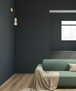 Minimalistyczny kinkiet z drewnianymi elementami MLP8824 z serii LINES | Kaja Oś*Sklep Kaja Sale