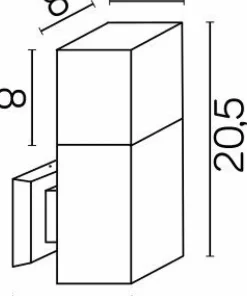 Minimalistyczny, kinkiet elewacyjny CB-K AL z serii CUBE | Kaja Oświetle*Sklep Kaja Shop
