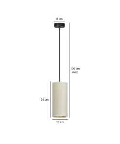 Minimalistyczny zwis z wąskim abażurem 1059/1 BENTE | Kaja Oświetlenie*Sklep Kaja Cheap