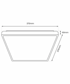Mleczny plafon LED, czarna ramka 37x37cm 4000K ML7935 FABIO | Kaja*Sklep Kaja Hot