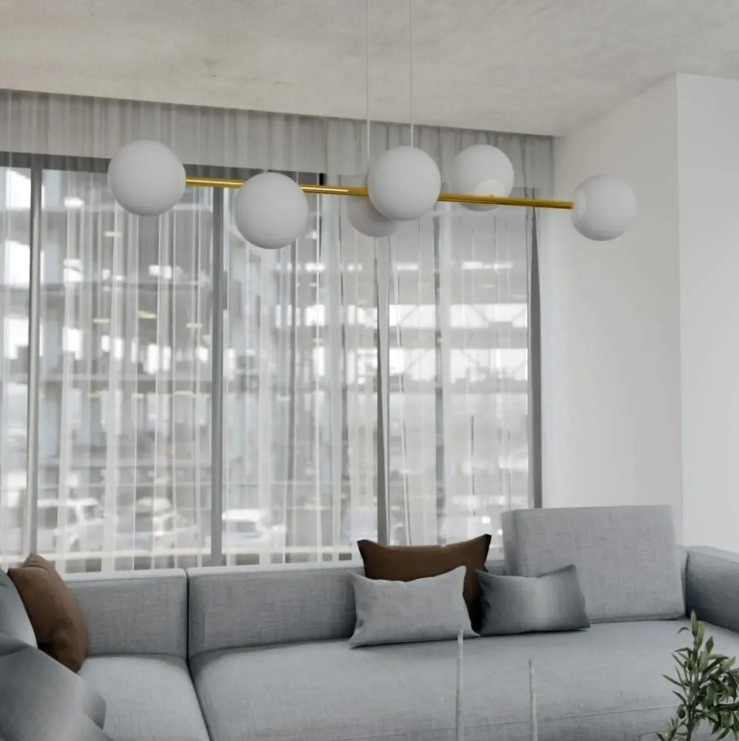Online Sklep Kaja Modernistyczna lampa wisząca nad stół 1242/6 z serii GRAVITY | Kaja