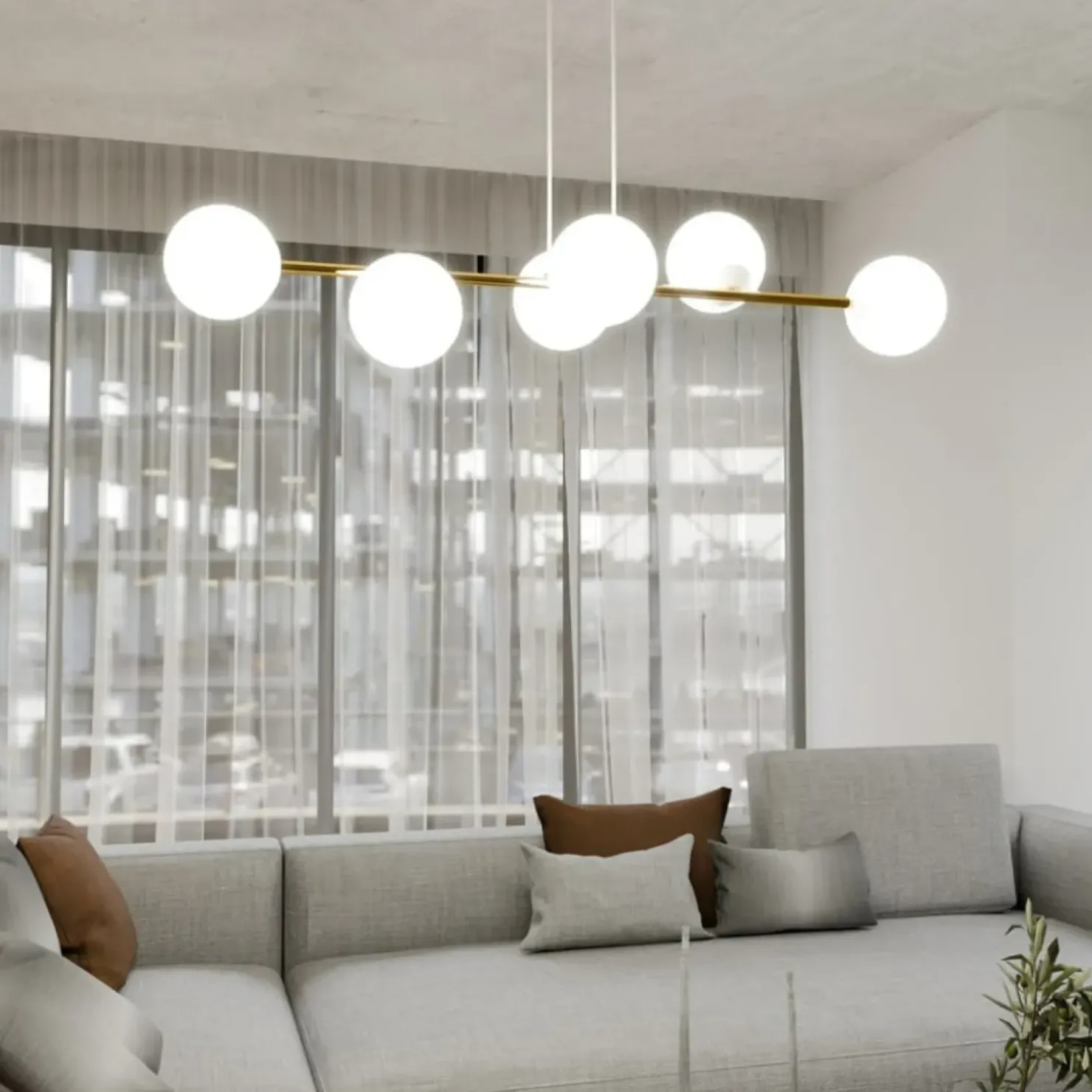 Online Sklep Kaja Modernistyczna lampa wisząca nad stół 1242/6 z serii GRAVITY | Kaja