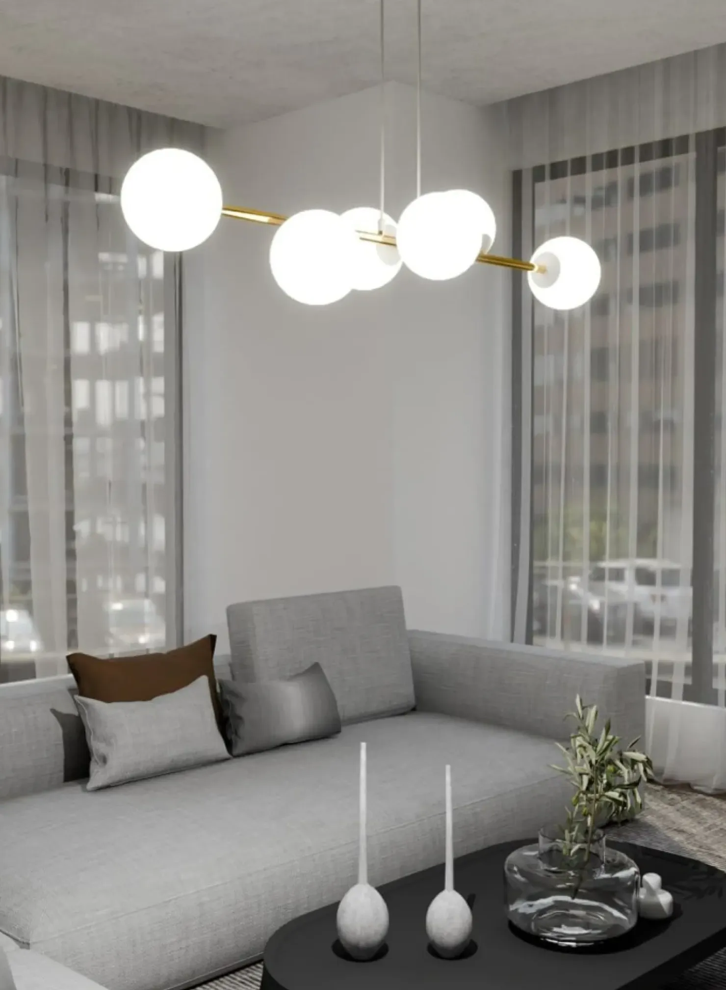 Online Sklep Kaja Modernistyczna lampa wisząca nad stół 1242/6 z serii GRAVITY | Kaja