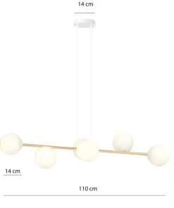 Online Sklep Kaja Modernistyczna lampa wisząca nad stół 1242/6 z serii GRAVITY | Kaja