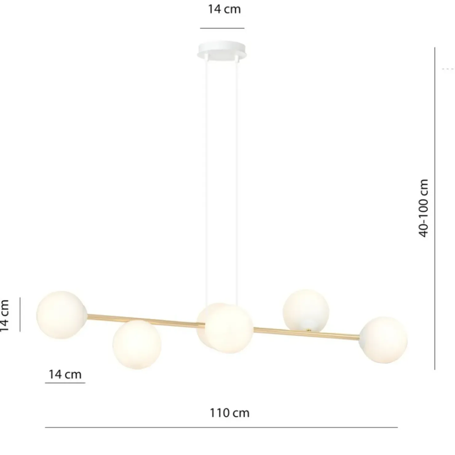 Online Sklep Kaja Modernistyczna lampa wisząca nad stół 1242/6 z serii GRAVITY | Kaja