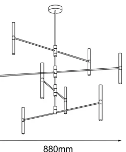 Cheap Sklep Kaja Modernistyczna lampa wisząca w kolorze mosiądzu ANT 8392 LIVI | Kaja