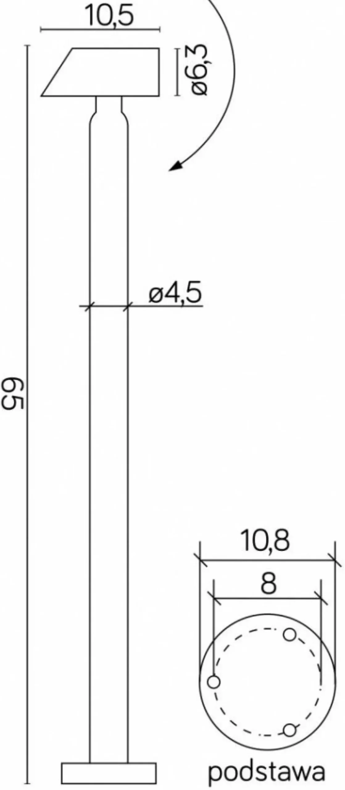Modernistyczna lampa z regulacją kąta świecenia 1061-650 z serii SIGMA | Kaja Oś*Sklep Kaja Shop
